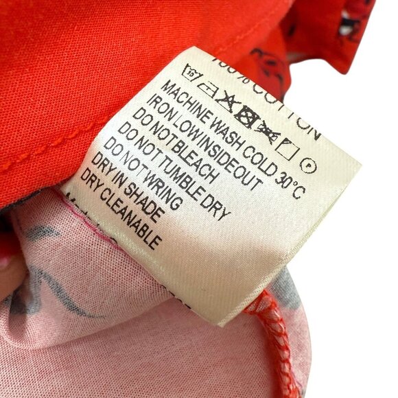 Ladybug Dress Small Tomato Red Cotton One Shoulder Sash Mini by We__Are - Picture 14 of 14